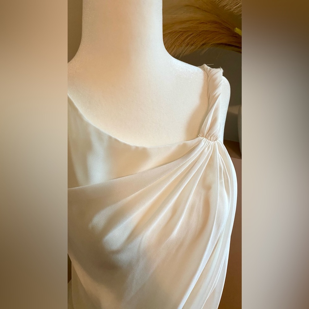 Express Women’s Small Cream Dress Tank‎ Top Shirt Office Summer Fall Spring - Picture 3 of 4